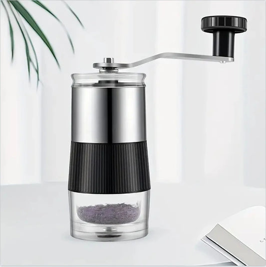 New Mini Hand Shake Manual Grinding Convenient Stainless Steel Ceramic Core Coffee Bean Grinder Visual Coffee Machine