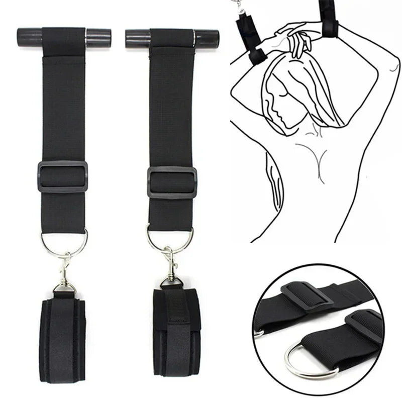 Shackles On The Door BDSM Bondage Restraint Sex Swing Hanging On Door Fetish Slave Adult Erotic Accessories Adult Sex Games