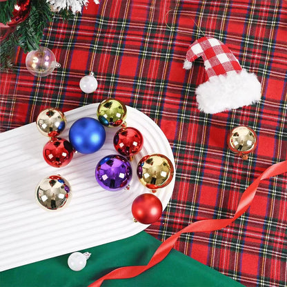 24/pcs 8CM Christmas Ball Ornaments Set Painted Plastics Christmas Tree Pendant Decoration Christmas Decoration Accessories