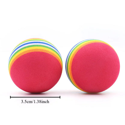 Pet Rainbow Ball Colorful Balls Cat Toy Balls EVA Foam Cotton Balls Pet Toy Balls Small Dog Supplies