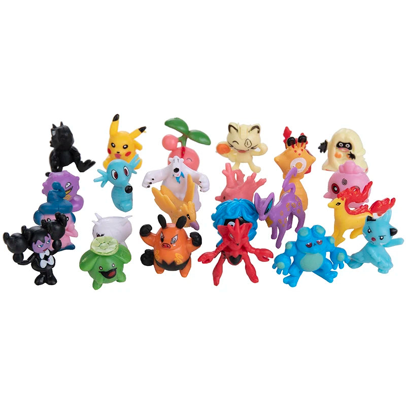 24-144pcs Pokemon Figure Model  Pikachu Anime Dolls 2-3CM Ornamental Decoration Not Repeating Mini Model Toy Kids Christmas Gift