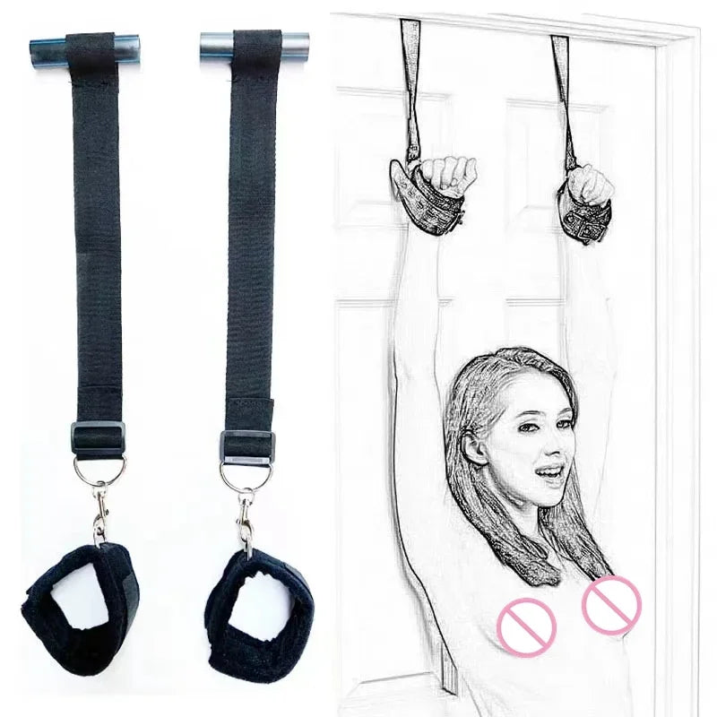 Shackles On The Door BDSM Bondage Restraint Sex Swing Hanging On Door Fetish Slave Adult Erotic Accessories Adult Sex Games