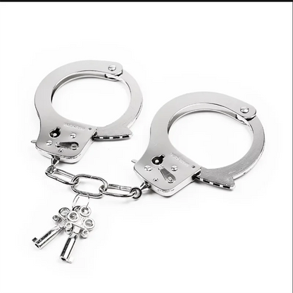 Stainless Steel Handcuffs BDSM Bondage Set Adjustable Metal Ankle Cuffs Chain Fetish Restraints Sex Toys For Couples