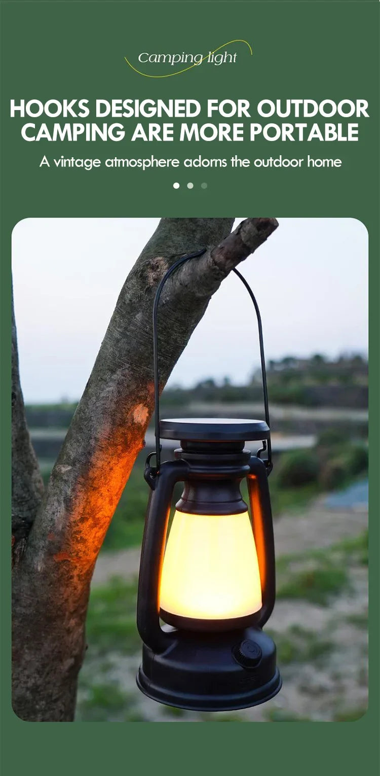 Charging Decoration Atmosphere Light Retro Horse Light Led Desk Lamp Outdoor Camping Bar Light Table Light Lantern Home Decor