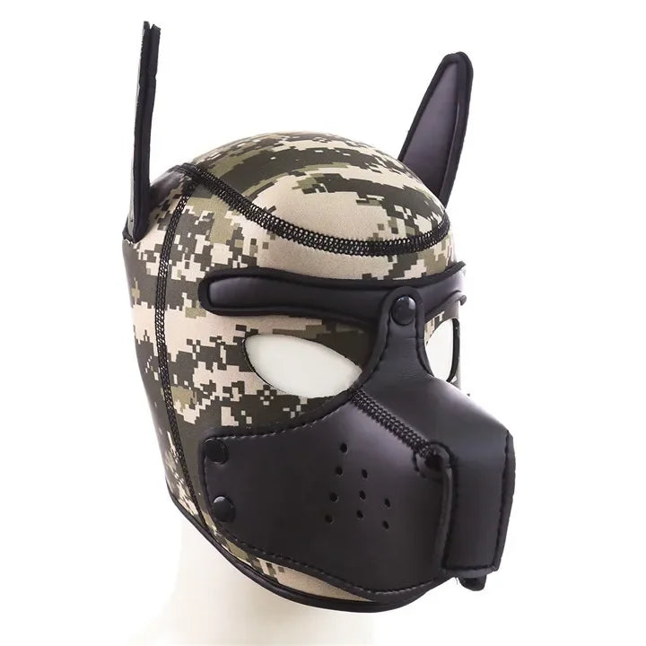 Detachable Mouth Gag Hood, Puppy Play Mask, BDSM Bondage Fetish Toys for Women Men