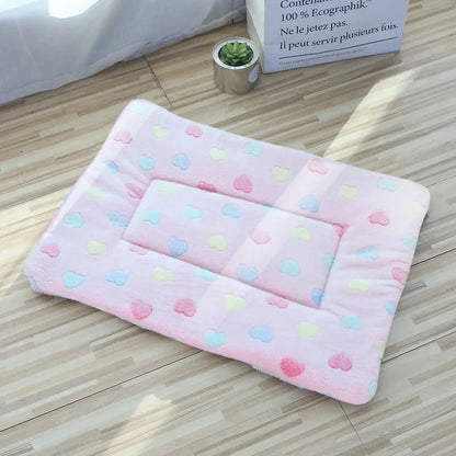 Soft Cat Bed Mats Short Plush Pet Sleeping Bed Mats for Cats Small Dogs Cute Pet Pad Blanket Warm Kitten Cushion Cat Accessories