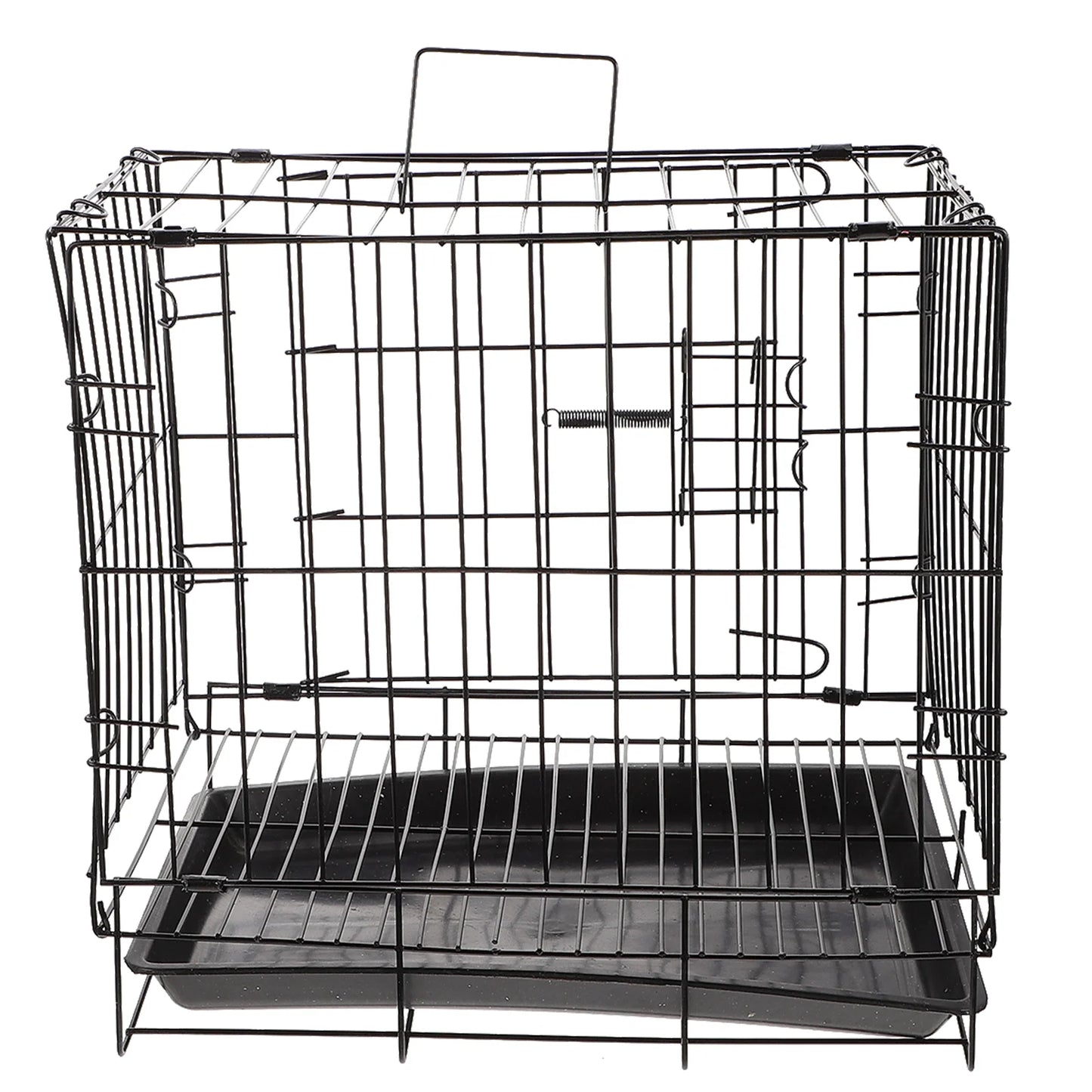 Folding Dog Cage Metal Crate Protection House Guinea Pig Iron Wire Pet Kennel Shelter