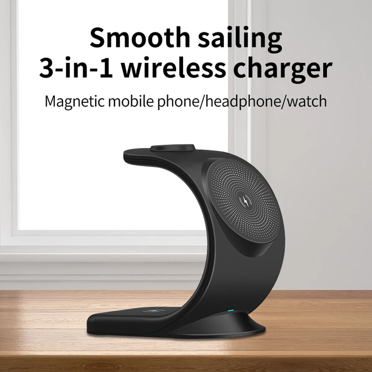 3 IN 1 Wireless Charger Pad Stand Foldable Holder for iPhone 15 14 13 12 11 Apple Watch AirPods 15W Fast Charging Dock Station