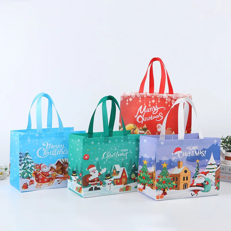 Christmas Gift Bag Santa Claus Snowman Candy Gift Packaging Bag, Merry Christmas Party Home Decor