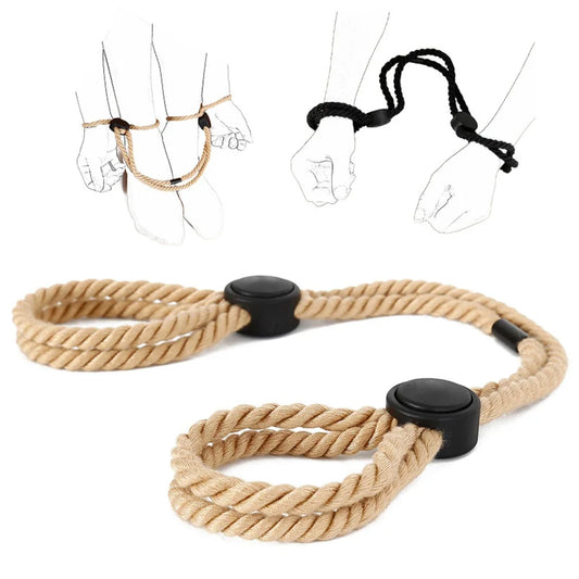 Sex Toys Tools Adjustable Erotic Slave Bdsm Bondage Restraint Rope Handcuffs Wrist Flirting Fetish Adults Games Sex Toy