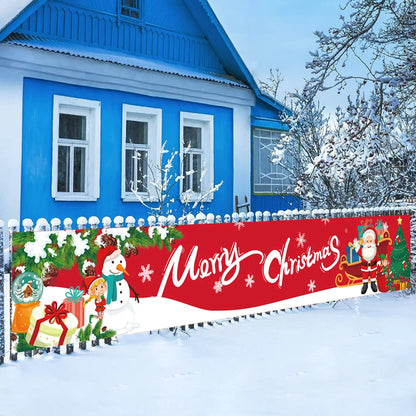 Christmas Outdoor Banner Merry Christmas Decoration for Home Christmas Outdoor Decor