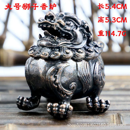 Buddhist Utensils Incense Burner Lotus Incense Censer Archaic Copper Alloy Sandalwood House Furnishings Home Office Decoration