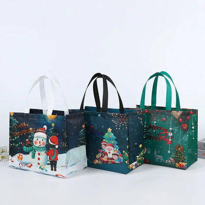 Christmas Gift Bag Santa Claus Snowman Candy Gift Packaging Bag, Merry Christmas Party Home Decor