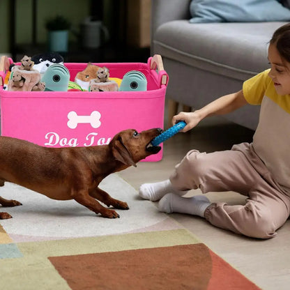 Pet Toy Storage Box Large Capacity Pet Toy Storage Box Lightweight Flexible Organizer for Toys Coats Blankets Cat Toy Organizer