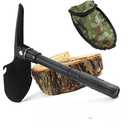 Multifunctional Camping Outdoor EDC Shovel Portable Folding Tactical Spade Survival Steel Shovel For Garden Engineers Shovel