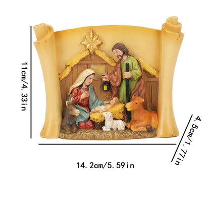 Nativity Scene Figures Nativity Figurines Decorations Nativity Set Desktop Figure Classic Nativity Scene Christmas Table Decor