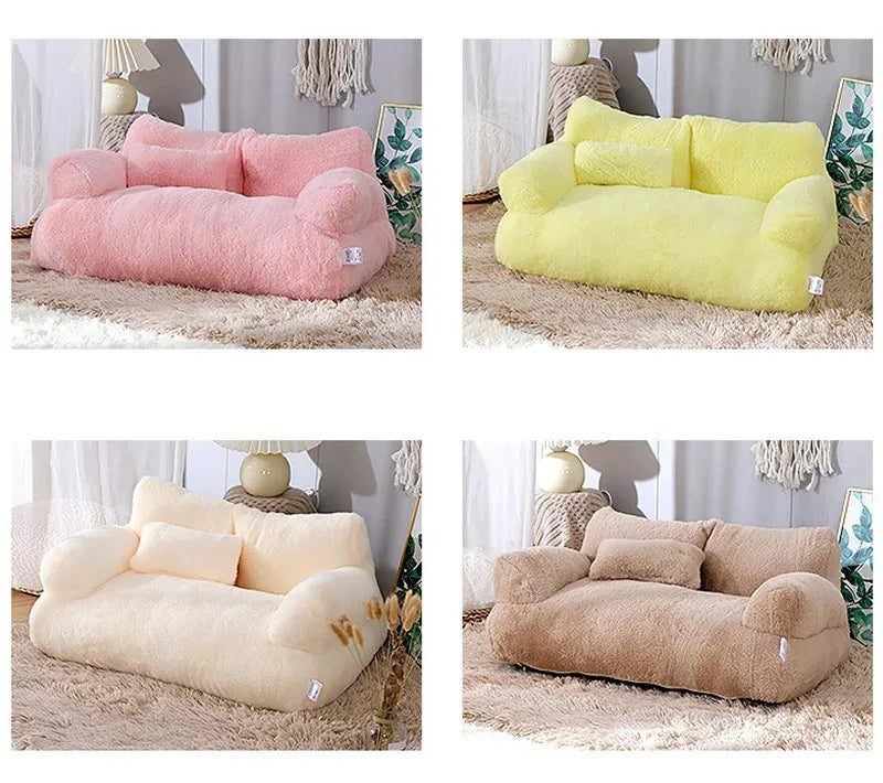 Luxury Cat Bed Sofa Winter Warm Cat Nest Pet Bed for Small Medium Dogs Cats Comfortable Plush Puppy Bed Pet Supplies