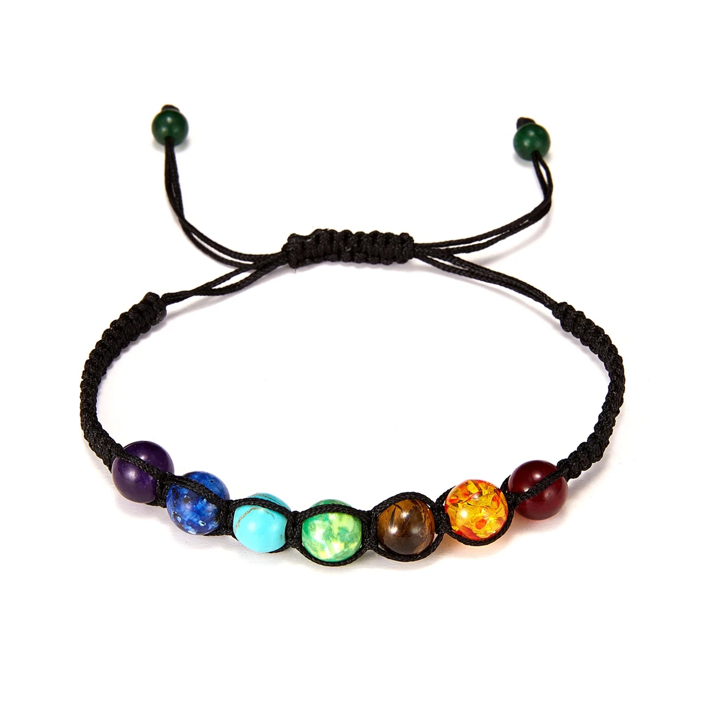 7 Chakra Reiki Healing Stone Bracelet For Women Men Yoga Meditation Jewelry Handmade Woven Natural Crystal Beads Bracelet Bangle