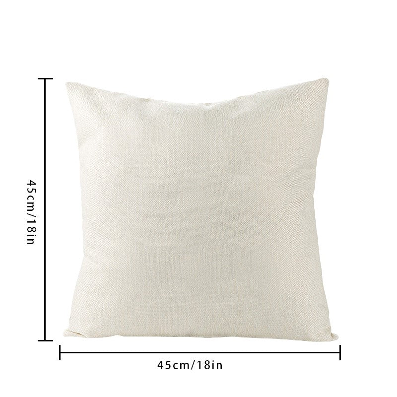 Christmas Cushion Cover 45X45cm Linen Pillowcovers Sofa Cushions Golden Pillowcase Home Decorative Throw Pillows Happy New Year