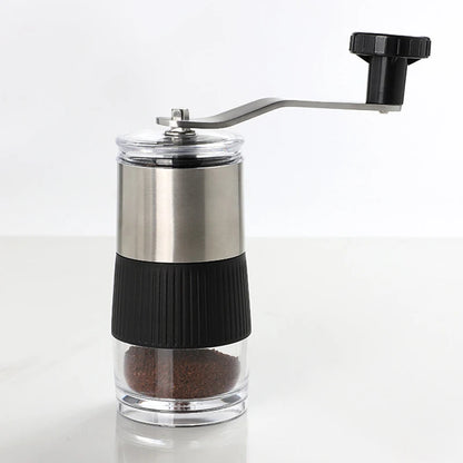 New Mini Hand Shake Manual Grinding Convenient Stainless Steel Ceramic Core Coffee Bean Grinder Visual Coffee Machine