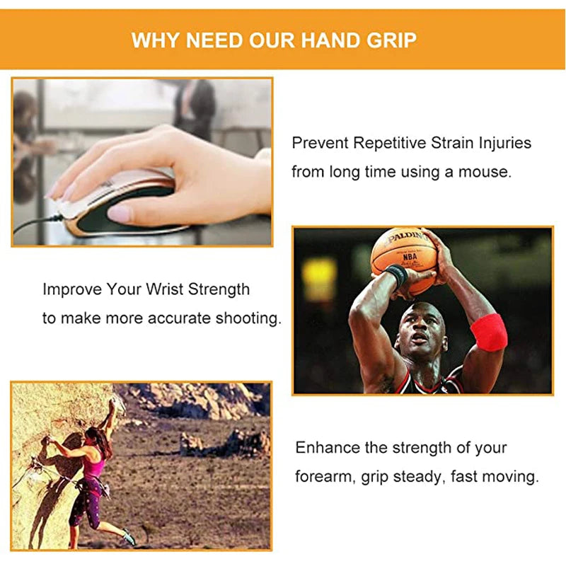 Aluminum Hand Grip Gym Fitness Finger Exerciser Arm Strength Trainer Muscle Recovery Rehabilitation Developer Gripper