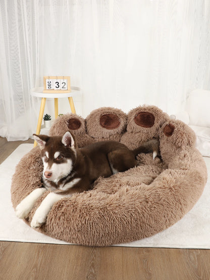 Fluffy Dog Bed Large Pet Products Dogs Beds Small Sofa Baskets Pets Kennel Mat Puppy Cats Supplies Basket Blanket Accessories