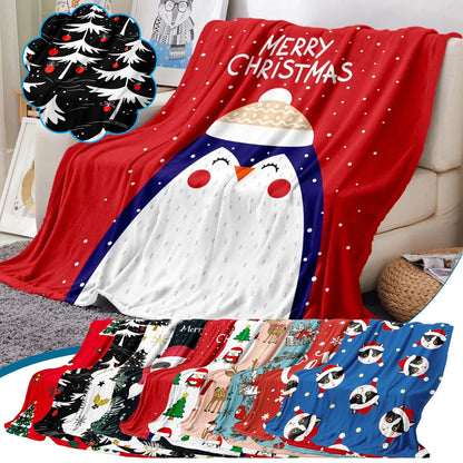 Beds Blankets Christmas Lightweight Hugging Plush Blanket Sofas Soft Suitable Home Textiles Gift Decor Nap Flannel Throw Blanket