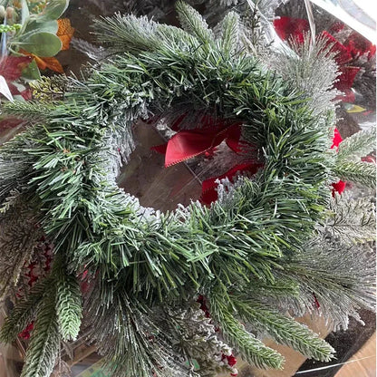 Christmas Decoration Flower Wreath Vine Hanging Garland Artificial Crafts Tree Door Home Art Navidad Holiday Decor