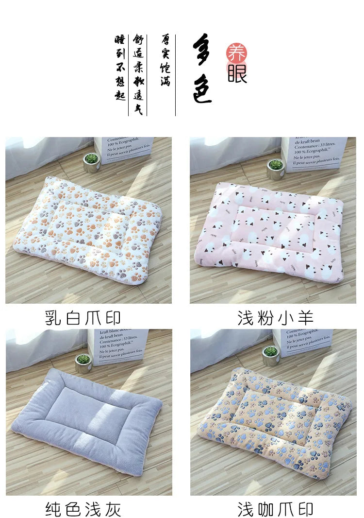 Soft Cat Bed Mats Short Plush Pet Sleeping Bed Mats for Cats Small Dogs Cute Pet Pad Blanket Warm Kitten Cushion Cat Accessories