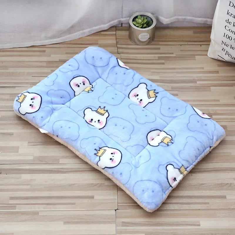 Soft Cat Bed Mats Short Plush Pet Sleeping Bed Mats for Cats Small Dogs Cute Pet Pad Blanket Warm Kitten Cushion Cat Accessories