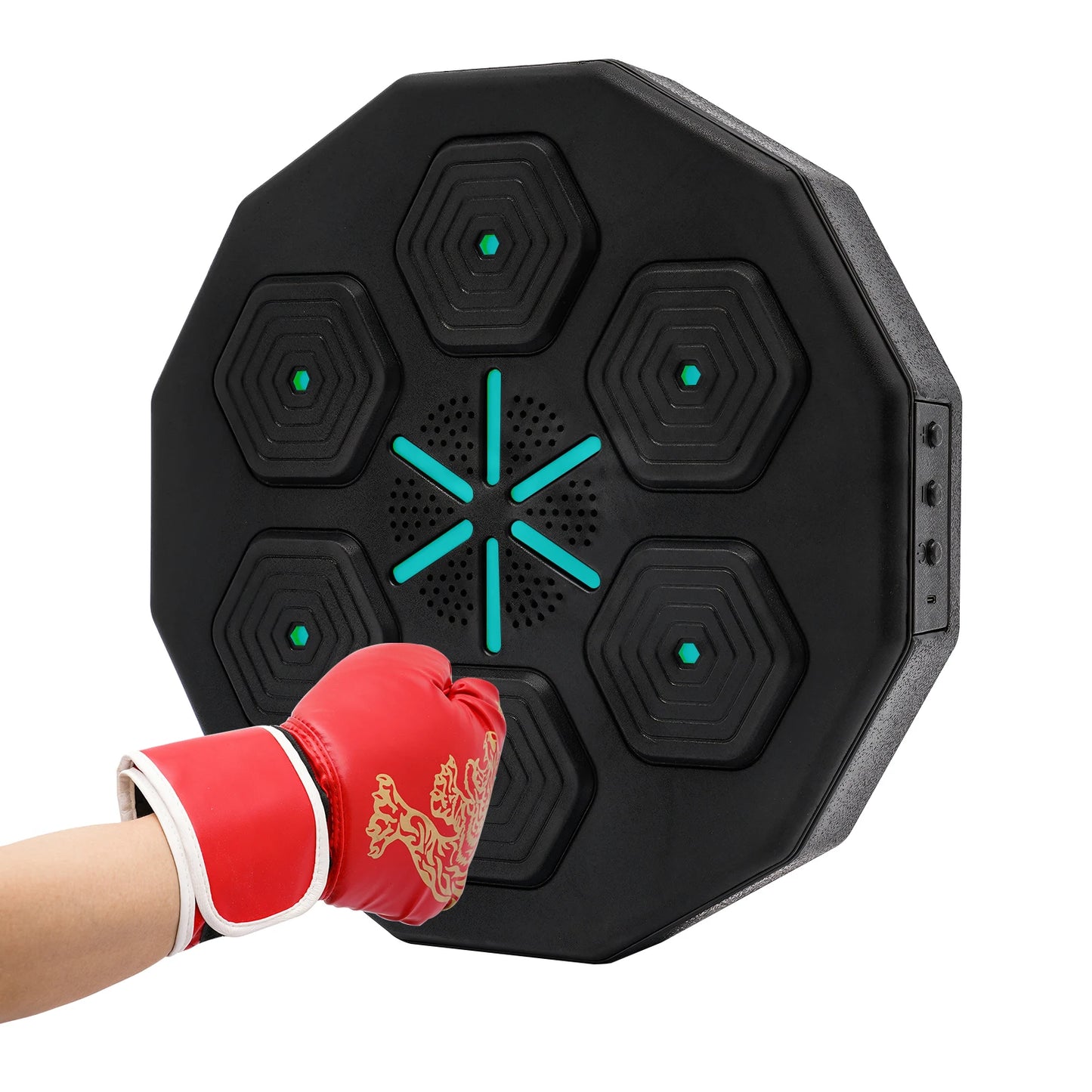 Musical Boxing Board with Bluetooth 1 Pair Boxing Gloves  for Kickboxing Karate Home Gym Training USB Charging Cable