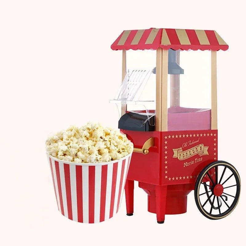 Electric Popcorn Maker Home Corn Popcorn Making Machine Fully Automatic Trolley Corn Popper DIY Creativity For Children