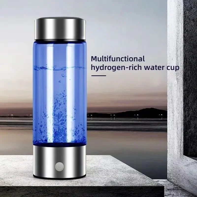 Hydrogen water bottle Blue Portable Alkaline Purifier Inhaler Generator Hydrogen Rich Water Bottle Cup