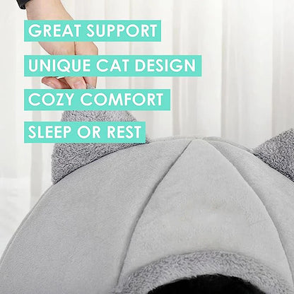 Pet Tent Cave Bed for Cats Small Dogs Self-Warming Cat Tent Bed Cat Hut Comfortable Pet Sleeping Bed