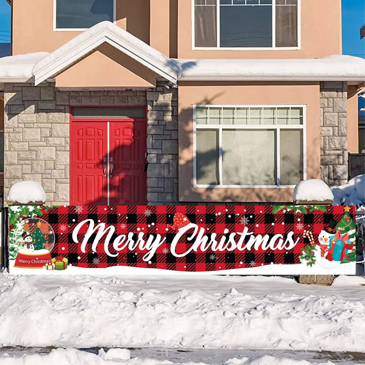 Christmas Outdoor Banner Merry Christmas Decoration for Home Christmas Outdoor Decor