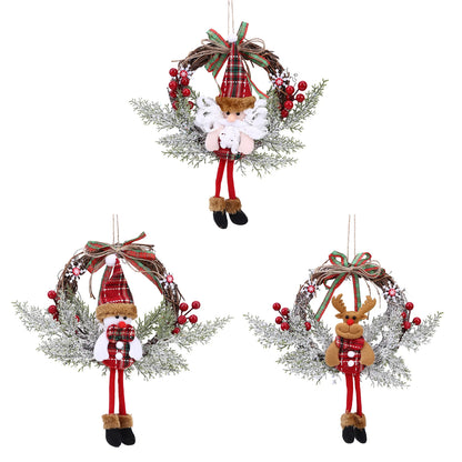 Christmas Wreath Artificial Dead Branches Garlands Hanging Floral Foliage Garland for New Year Xmas Navidad Decoration Ornaments