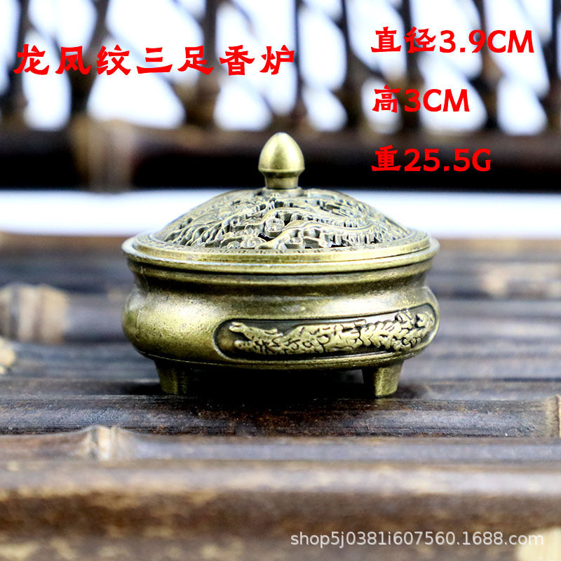 Buddhist Utensils Incense Burner Lotus Incense Censer Archaic Copper Alloy Sandalwood House Furnishings Home Office Decoration