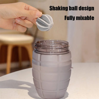 600ml Fitness Sports Water Bottle Fashion Simple Shaker Cup Protein Powder Nutrition High-capacity Milkshake Mixing Cup