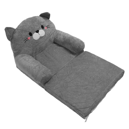 Folding Lazy Sofa Plush Toddler Chair Cute Cat Seat Cushion Soft Bean Bag For Home Office