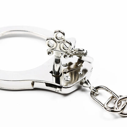 Stainless Steel Handcuffs BDSM Bondage Set Adjustable Metal Ankle Cuffs Chain Fetish Restraints Sex Toys For Couples