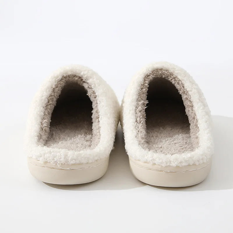 Christmas Slippers Women's Men Home Bedroom Shoes Winter Men's Female Indoor Plush Soft Fluffy Living Room Floor Flip Flops