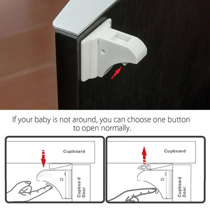 Keep Your Kids Safe with Magnetic Children's Lock: Ideal Drawer & Cabinet Door Safety For Babies, Toddlers & Children