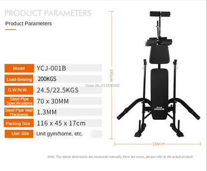 Home Multifunctional Dumbbell Training Fitness Equipment Weight Bench Press Squat Rack Barbell Bench Press