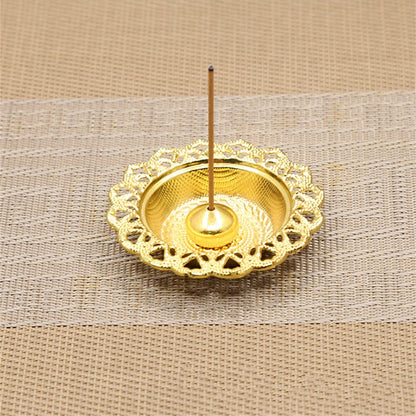 Mini Crown Retro Copper Hollow Out Incense Stick Burner Holder Golden Arab Burner Catcher Home Decoration Sandalwood Censer