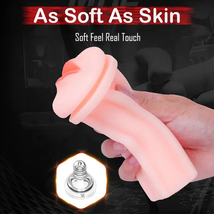 Soft Rubber Snail Climax Airplane Cup Mouth Sucking Anal Vagina Male Masturbator Manual Penis Trainer Adult Sex Toys for Men 18+