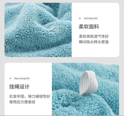 Cute Cat Hair Cap Microfiber Hair Towel Long Hair Quick Dry Hat Bath Towel Strong Water Absorbent Women Wrap Wiping Hair Towel