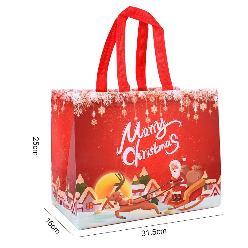 Christmas Gift Bag Santa Claus Snowman Candy Gift Packaging Bag, Merry Christmas Party Home Decor