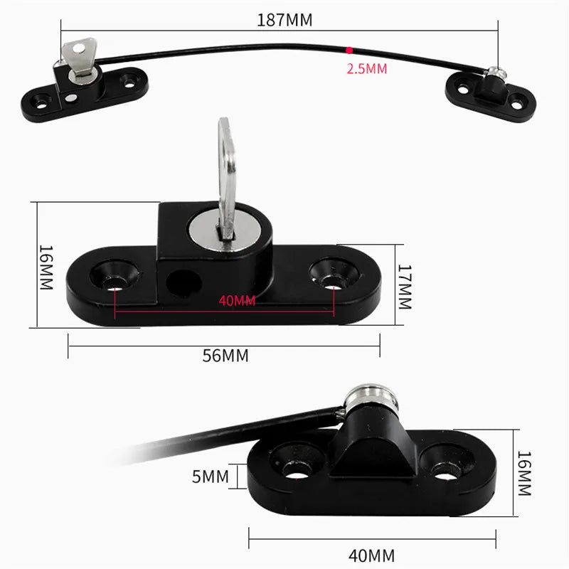 Child Safety Lock Window Lock Stainless Steel Cable Use Screws To Fix Baby Safety Accessories Security Protection