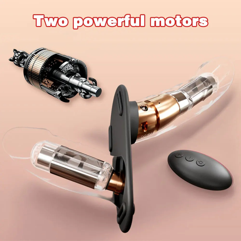 Double Head Artificial Penis Wearable Electric Strapon Vibrator For Lesbian Vibrating Sex Toys Strap On Belt Dildos For Girl