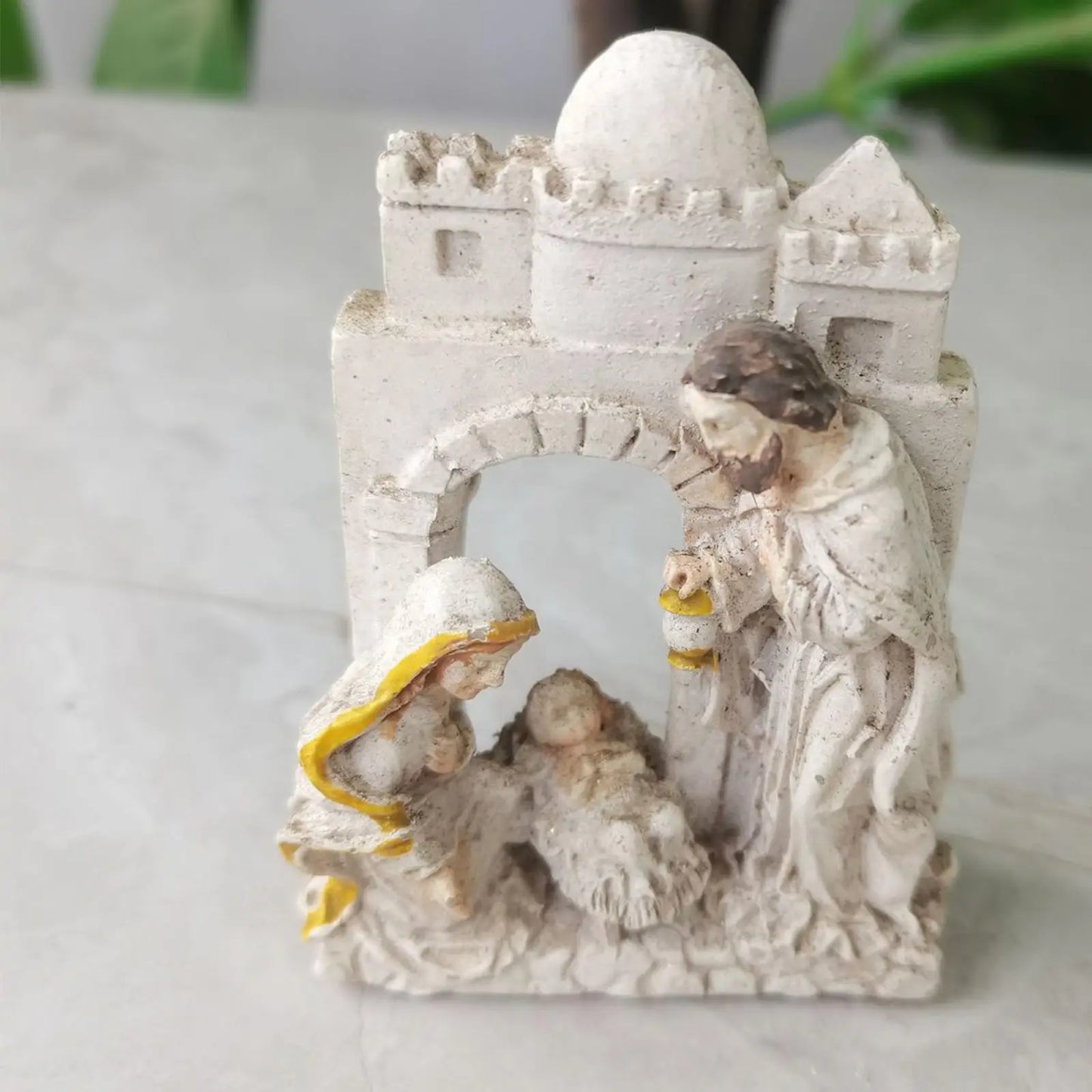 Nativity Scene Figurine Christmas Figure Tabletop Display Decorative Holy Family